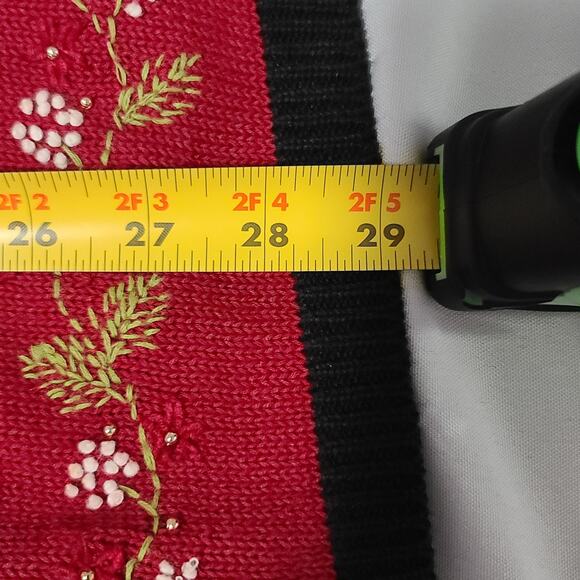 Womens Vintage Alfred Dunner Holiday Winter Embellished Cardigan XL - Picture 9 of 9